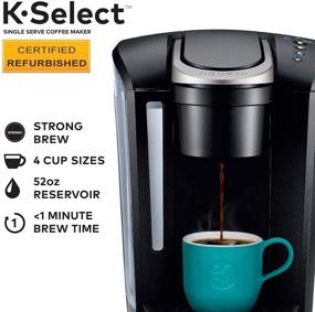 img 3 attached to ☕ Обновленный кофеварки Keurig K-Select: одноразовый кофеварка с капсулами K-Cup с возможностью получения горячей воды по требованию и регулировкой кофеина - черный