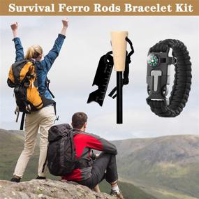 img 3 attached to Survival Bracelet Paracord Compass Backpacking