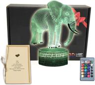 deal best elephant animals 3d illusion decor настольная лампа night light с поздравительной открыткой логотип