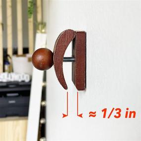 img 2 attached to 🖼️ Enhance Your Décor with Tapestry Hangers: 4 Small Quilt Hangers for Wall Hangings, Blanket Hanger Clamps, Carpet Rug Display – Brown Wooden Wall Clips for Hanging