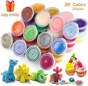img 3 attached to Безопасная магическая глина-пена для детей - 🎨 Набор для моделирования из 36 цветов глины самоотверждающейся ультра-легкости