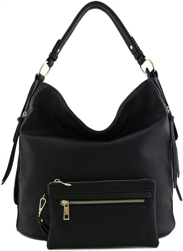 faux leather large pouch purse women's handbags & wallets and hobo bags 로고