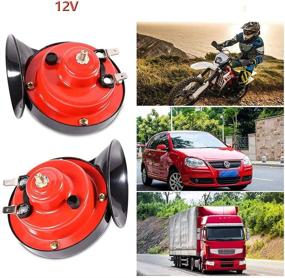 img 3 attached to LHYUSHUN 300DB Loud Train Horn: Powerful 12V Electric Snail Horn for Cars & Motorcycles - Waterproof, Double Horn Raging Sound