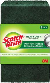 img 4 attached to Scotch-Brite Heavy Duty Scour: 8 Pads Green - Superior Cleaning Power!