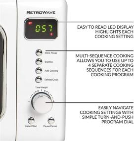 img 1 attached to Nostalgia Classic Retro 0.7 Cu. Ft. 700-Watt Countertop Microwave Oven CLMO7WH with LED Display, 5 Power Levels, 8 Cook Settings in White