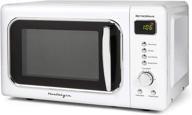 nostalgia classic retro 0.7 cu. ft. 700-watt countertop microwave oven clmo7wh with led display, 5 power levels, 8 cook settings in white логотип