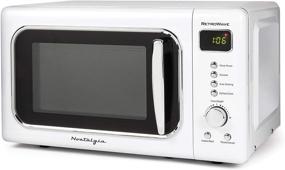 img 4 attached to Nostalgia Classic Retro 0.7 Cu. Ft. 700-Watt Countertop Microwave Oven CLMO7WH with LED Display, 5 Power Levels, 8 Cook Settings in White