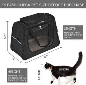 img 2 attached to Icefox Airline Approved Pet Travel Carrier Bag - Soft-Sided Folding Portable Pet Carrier for Small and Medium Dogs and Cats with Locking Safety Zippers