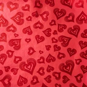 img 2 attached to 🎁 Holographic Heart-Printed Gift Wrap for Valentine's & Wedding | 3 Rolls (17 In x 17.3 Ft)