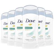 🪥 dove sensitive invisible solid antiperspirant deodorant stick for women - 2.6 oz (6 count) - all-day underarm sweat & odor protection logo