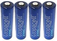 🔋 long-lasting 4 loopacell aa rechargeable precharged ni-mh 2100mah batteries - get reliable power logo