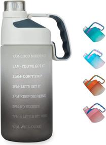 img 4 attached to 💧 Stay Hydrated with EAILGORL Water Bottles – Time Marker & Straw, Leakproof BPA Free Reusble Bottles for Sports and Fitness Enthusiasts