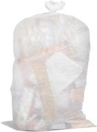 🗑️ plasticplace heavy duty contractor trash bags - 42 gallon, 3.0 mil, clear garbage bag - 32.6” x 46.4” (50 count), transparent, b001c0siug logo