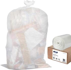 img 3 attached to 🗑️ Plasticplace Heavy Duty Contractor Trash Bags - 42 Gallon, 3.0 Mil, Clear Garbage Bag - 32.6” x 46.4” (50 Count), Transparent, B001C0SIUG