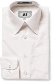 img 1 attached to 👔 Wrinkle-Free Solid White Sleeve Boys' Tops, Tees & Shirts by AKA