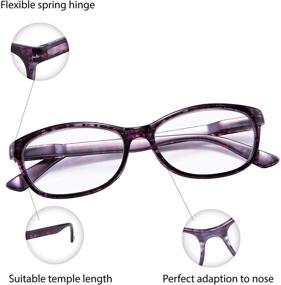 img 2 attached to 👓 EYEGUARD High Magnification Power Spring Hinge Reading Glasses Ultra Clear Women Readers (+4.50/+5.00/+5.50/+6.00)