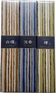 🌿 nippon kodo kayuragi incense set of 3 scents (sandalwood, aloeswood, japanese cypress) - 40 sticks per scent логотип