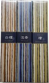 img 1 attached to 🌿 Nippon Kodo Kayuragi Incense Set of 3 Scents (Sandalwood, Aloeswood, Japanese Cypress) - 40 Sticks per Scent