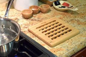 img 1 attached to Bamboo Trivet: Enhancing Your Kitchen with Natural Home WP74