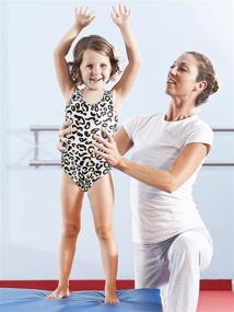 img 1 attached to Stylish Girls' Gymnastics Leotard: Sparkly Criss Cross Straps, Unitards, & Dance Outfits (3-9T)