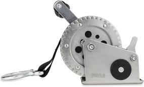 img 1 attached to 🏋️ Camco 50000 Winch - Lightweight Powerful Winching Solution (2,000 lb. with 20' Strap)