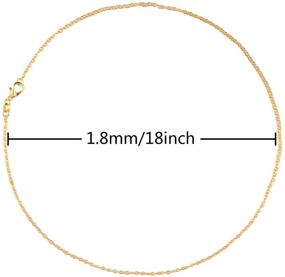 img 2 attached to 💎 30-Pack 18-inch Gold Plated Necklace Chains Bulk - PP OPOUNT Cable Chains with 30 Pinch Clasp Bails for Jewelry Making