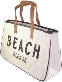 img 2 attached to 👜 Creative Brands Hold Everything Tote Bag: 20" x 11" - Beach Please, Ideal for All Your Needs!