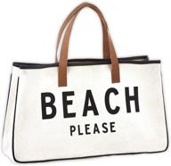 👜 creative brands hold everything tote bag: 20" x 11" - beach please, ideal for all your needs! logo