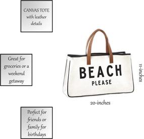 img 1 attached to 👜 Creative Brands Hold Everything Tote Bag: 20" x 11" - Beach Please, Ideal for All Your Needs!