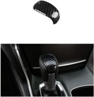 🔒 carbon fiber grain cvt shift lever cover for honda civic 2022, accord 2021 2020 2019 2018 -automatic transmission logo