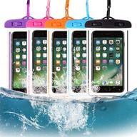 🌊 mserich waterproof phone case: universal pouch dry bag with neck strap & luminous ornament for water games. offers reliable protection for iphone 11 pro, xs, xr, x max, se, 8, 7 plus, galaxy s10, s9. logo