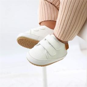 img 3 attached to 👶 Soft Rubber Sole Mary Jane Flats Dress Shoes for Infant Baby Girl - Anti-Slip First Walker Shoes for Toddler Crib and Walking