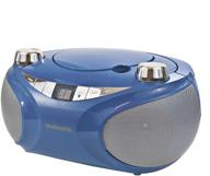 magnavox md6949-bl portable cd boombox with am/fm stereo radio, bluetooth wireless technology, and led display - blue, cd-r/cd-rw compatible logo