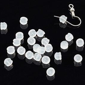 img 3 attached to 90pcs CHGCRAFT Soft Silicone Clear Ear Backs - Safety Replacements Earring Backs