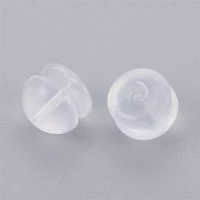 img 1 attached to 90pcs CHGCRAFT Soft Silicone Clear Ear Backs - Safety Replacements Earring Backs