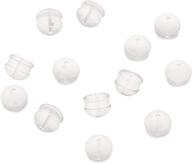 90pcs chgcraft soft silicone clear ear backs - safety replacements earring backs logo