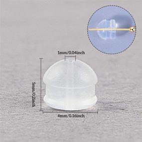 img 2 attached to 90pcs CHGCRAFT Soft Silicone Clear Ear Backs - Safety Replacements Earring Backs