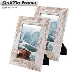 img 3 attached to Golden State Art, Set of 2 Picture Frame - Wide Wood Grain Molding - Tabletop Easel and Wall Hanging - Ideal for Baby Pictures, Weddings, Portraits (5x7, White)