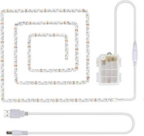 img 4 attached to 💚 SUMAITEC LED Strip Light Bar - 2 Meter Green Indoor Rigid Lighting Strip, Powered by AA Batteries or USB