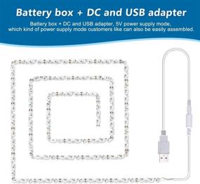 img 2 attached to 💚 SUMAITEC LED Strip Light Bar - 2 Meter Green Indoor Rigid Lighting Strip, Powered by AA Batteries or USB