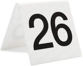 img 2 attached to 🏷️ Juvale White Acrylic Tent Table Numbers 26-50 - Pack of 25 (3 x 2.75 x 2.5 in)