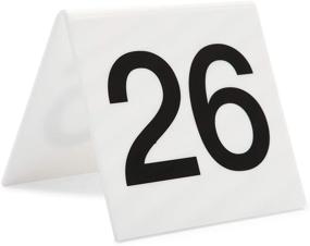 img 1 attached to 🏷️ Juvale White Acrylic Tent Table Numbers 26-50 - Pack of 25 (3 x 2.75 x 2.5 in)