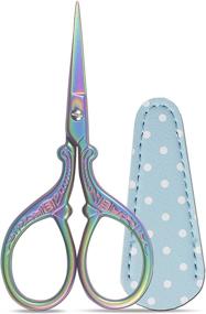 img 4 attached to 🧵 Hisuper Cute 3.6inch Embroidery Scissors: A Must-Have Tool for Sewing, Crafting, and Needlework with Leather Cover