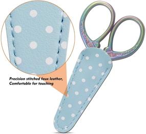 img 1 attached to 🧵 Hisuper Cute 3.6inch Embroidery Scissors: A Must-Have Tool for Sewing, Crafting, and Needlework with Leather Cover