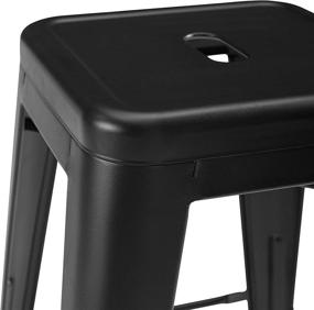 img 1 attached to 🪑 Crosley Furniture CF500824-MB Amelia 24-inch Metal Counter Height Bar Stool, Set of 2, Matte Black