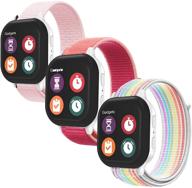 📲 2-pack kids replacement nylon bands for gizmo watch 2/1 - easy hook & loop design, quick to wear & remove, breathable & washable logo