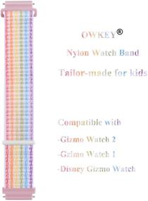 img 2 attached to 📲 2-Pack Kids Replacement Nylon Bands for Gizmo Watch 2/1 - Easy Hook & Loop Design, Quick to Wear & Remove, Breathable & Washable
