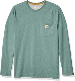 img 3 attached to 👕 Мужская хлопковая футболка Carhartt серого цвета XXXL: премиум комфорт и прочность.