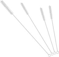 🧹 gfdesign extra long straw cleaning brushes set for pipes and tubes - nylon bristles, stainless steel handle, 8", 10", 12" length, 10mm and 12mm extra wide diameter - pack of 4 logo