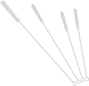 img 4 attached to 🧹 GFDesign Extra Long Straw Cleaning Brushes Set for Pipes and Tubes - Nylon Bristles, Stainless Steel Handle, 8", 10", 12" Length, 10mm and 12mm Extra Wide Diameter - Pack of 4